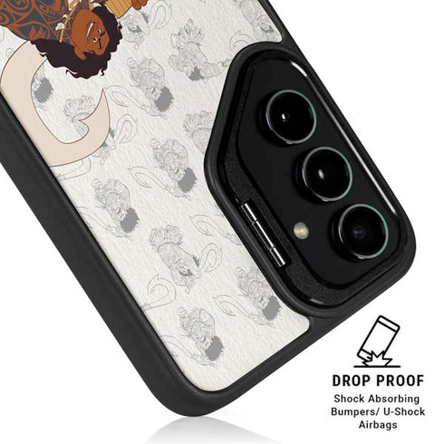 Disney Princess Moana Maui Pattern Galaxy S24 FE Kickstand Case
